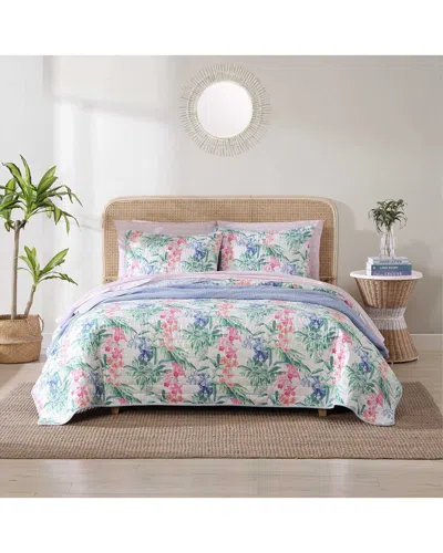 TOMMY BAHAMA TOMMY BAHAMA 136 THREAD COUNT ISLAND ORCHID REVERSIBLE QUILT SET