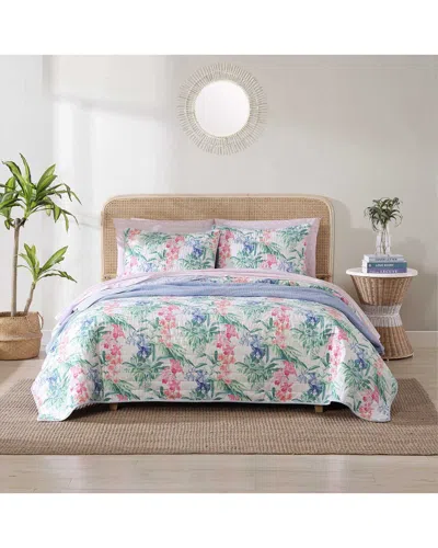 TOMMY BAHAMA TOMMY BAHAMA ISLAND ORCHID REVERSIBLE QUILT SET