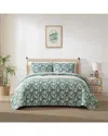 Tommy Bahama 136 Thread Count Pineapple Venture Cotton Reversible Quilt Set