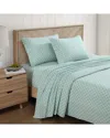 Tommy Bahama 200 Thread Count Coastal Batik Percale Sheet Set In Green