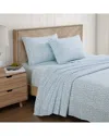 Tommy Bahama 200 Thread Count Palmtastic Percale Sheet Set In Blue