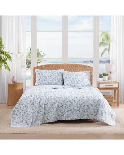 Tommy Bahama 200 Thread Count Surfside Cotton Percale Sheet Set In Blue