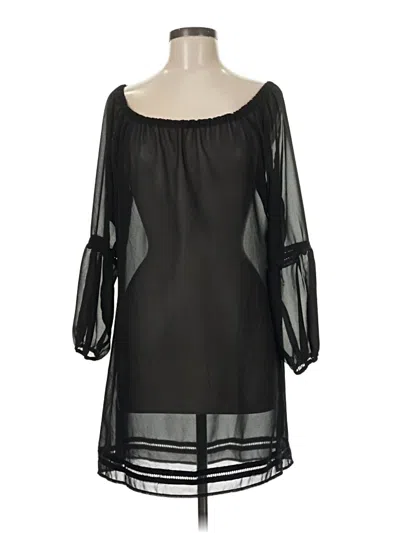 Pre-owned Tommy Bahama 3/4 Sleeve Blouse In Black