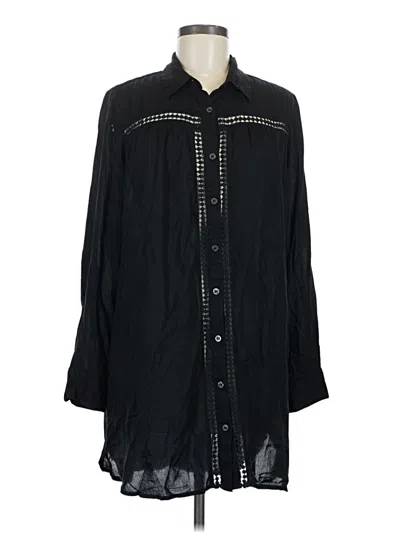 Pre-owned Tommy Bahama 3/4 Sleeve Blouse In Black