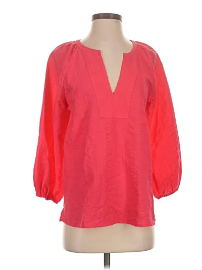 Pre-owned Tommy Bahama 3/4 Sleeve Blouse In Red