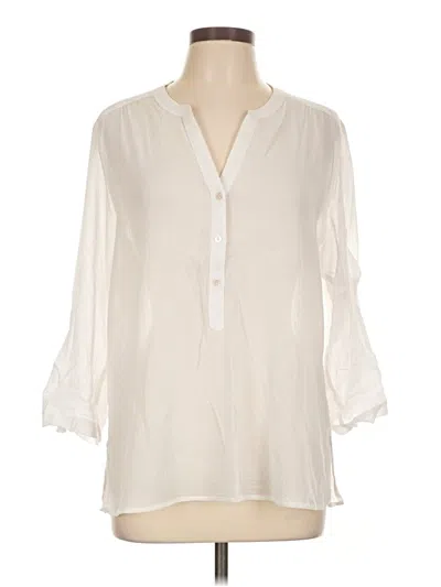 Pre-owned Tommy Bahama 3/4 Sleeve Blouse In White