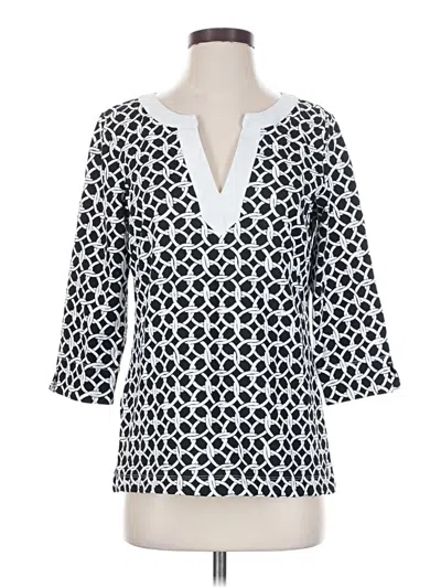 Pre-owned Tommy Bahama 3/4 Sleeve Blouse In White