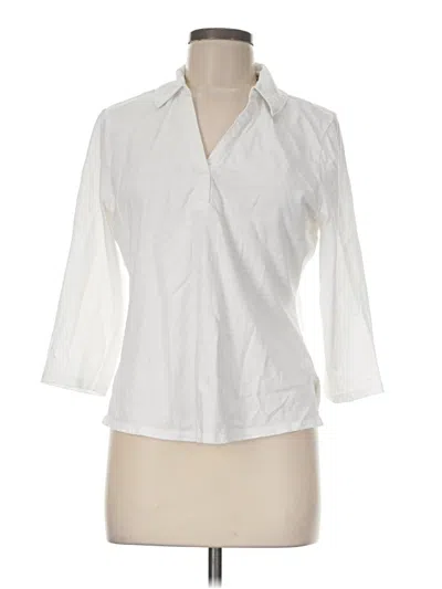 Pre-owned Tommy Bahama 3/4 Sleeve Blouse In White