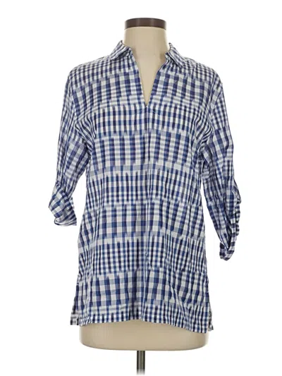 Pre-owned Tommy Bahama 3/4 Sleeve Button Down Shirt In Blue