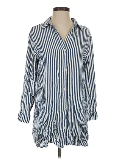 Pre-owned Tommy Bahama 3/4 Sleeve Button Down Shirt In Blue