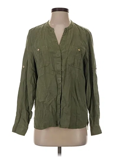 Pre-owned Tommy Bahama 3/4 Sleeve Button Down Shirt In Green