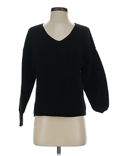 Pre-owned Tommy Bahama 3/4 Sleeve Top Black V Neck Tops