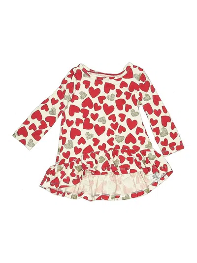 Pre-owned Tommy Bahama Babies' 3/4 Sleeve Top Burgundy Hearts Pattern Sweetheart Neckline Tops