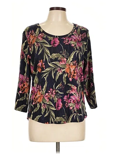 Pre-owned Tommy Bahama 3/4 Sleeve T-shirt In Black