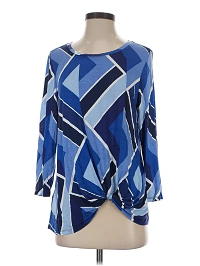 Pre-owned Tommy Bahama 3/4 Sleeve T-shirt In Blue