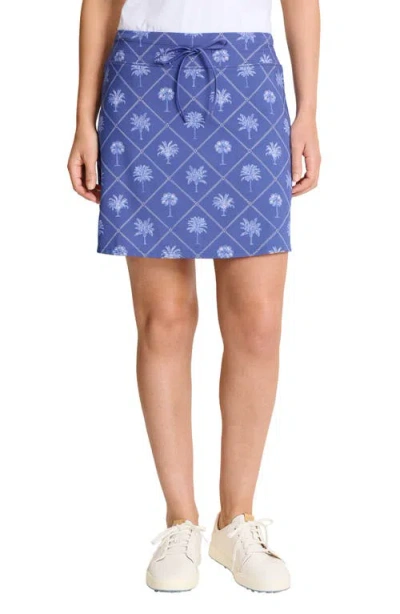 Tommy Bahama Abby Getaway Frond Print Skort In Blue