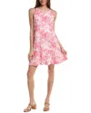 Tommy Bahama Abby Monstera Mirage Mini Dress In Orange