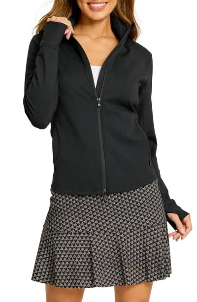 Tommy Bahama Abby Upf 30 Front Zip Jacket In Black