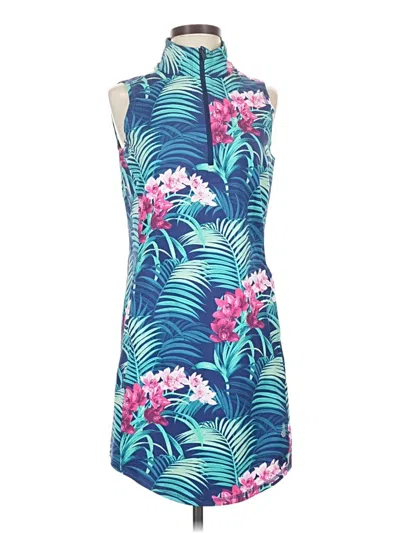 Pre-owned Tommy Bahama Active Dress In Blue