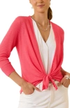 Tommy Bahama Addison Linen Blend Cardigan In Paradise Pink