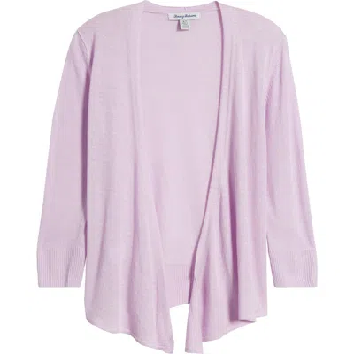 Tommy Bahama Addison Linen Blend Cardigan In Sleepy Violet