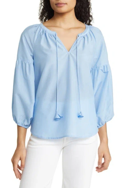 Tommy Bahama Agua Amara Cotton & Silk Blouse In Light Sky