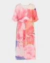 Tommy Bahama Artist Series Belted Kaftan Dress In Touch Of Pink
