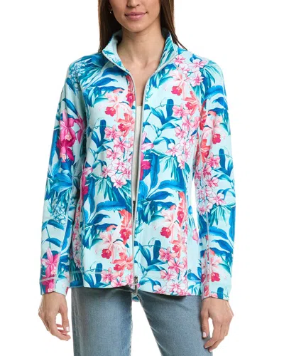 Tommy Bahama Aruba Bloom Bliss Full Zip Jacket In Blue