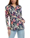 Tommy Bahama Aruba Flora Amora Full Zip Knit Jacket In Blue