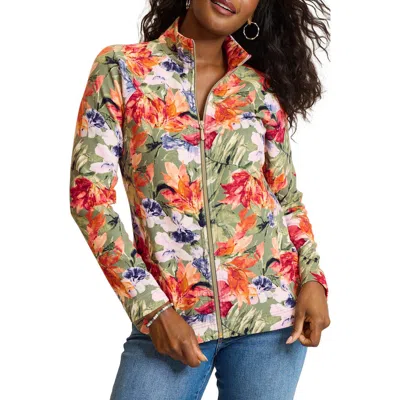Tommy Bahama Aruba Island Bloom Full Zip Sweatshirt In Multi