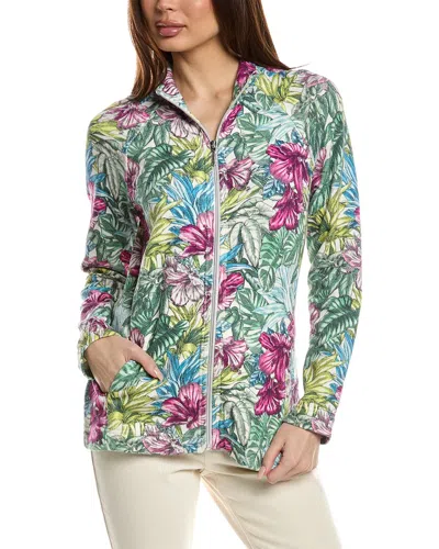 Tommy Bahama Aruba Jungle Jewels Full Zip Jacket In White