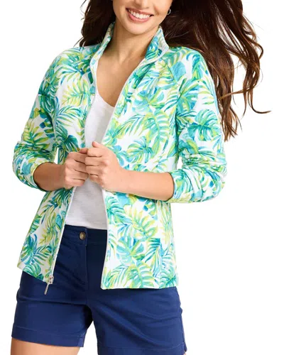 Tommy Bahama Aruba La Playa Palms Full Zip Sweatshirt In White