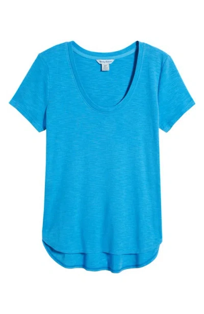 Tommy Bahama Ashby Isles Curve Hem T-shirt In Blue Canal