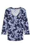 Tommy Bahama Ashby Isles High Tide Floral Scoop Neck T-shirt In Coastline