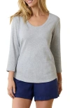 Tommy Bahama Ashby Isles Scoop Neck Cotton T-shirt In Summer Grey Heather