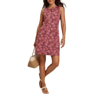 Tommy Bahama Aubrey Beachside Palms Sleeveless Dress In Sour Plum
