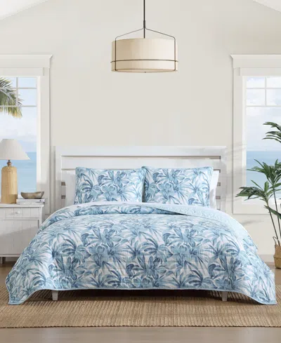 Tommy Bahama Aubrey Cotton Reversible 3-pc. Quilt Set, King In Blue