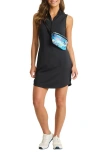 Tommy Bahama Aubrey Half Zip Minidress In Black