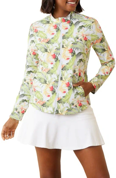 Tommy Bahama Aubrey Islandzone® Floral Zip Jacket In White