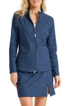 Tommy Bahama Aubrey Logo Monogram Jacquard Jacket In Blue