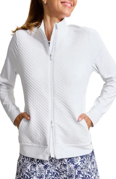 Tommy Bahama Aubrey Quilted Stretch Nylon Jacket In White