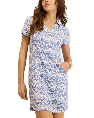 Tommy Bahama Aubrey Tropical Reflections Short Sleeve Shift Dress In Blue