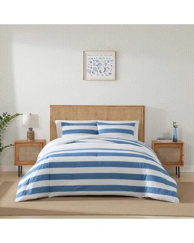 Tommy Bahama Awning Stripe Duvet Cover Set In Blue