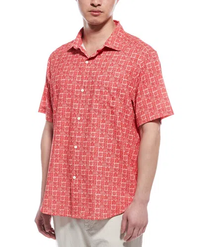 Tommy Bahama Bahama Coast Cozumel Tiles Shirt In Orange
