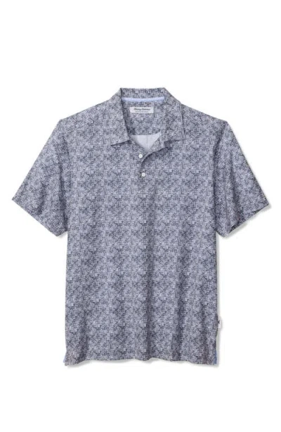 TOMMY BAHAMA TOMMY BAHAMA BAHAMA COAST FLORA TILES GEO PRINT ISLANDZONE® CAMP SHIRT