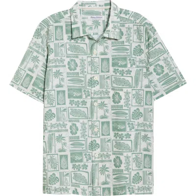 Tommy Bahama Bahama Coast Island Stamp Islandzone® Button-up Shirt In Green