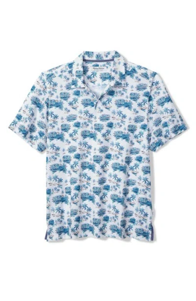Tommy Bahama Bahama Coast Palm Scape Islandzone® Polo In Blue