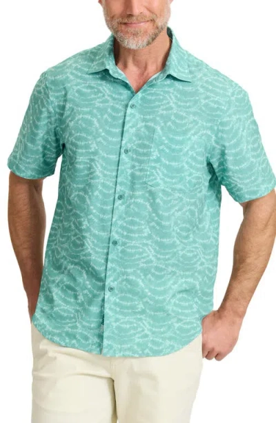 Tommy Bahama Bahama Coast Tidal Mist Islandzone® Short Sleeve Button-up Shirt In Blue