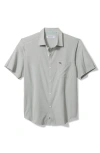 Tommy Bahama Bahama Coast Venice Vines Islandzone® Short Sleeve Button-up Shirt In Gray