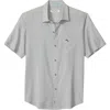 Tommy Bahama Bahama Coast Venice Vines Islandzone® Short Sleeve Button-up Shirt In Gray